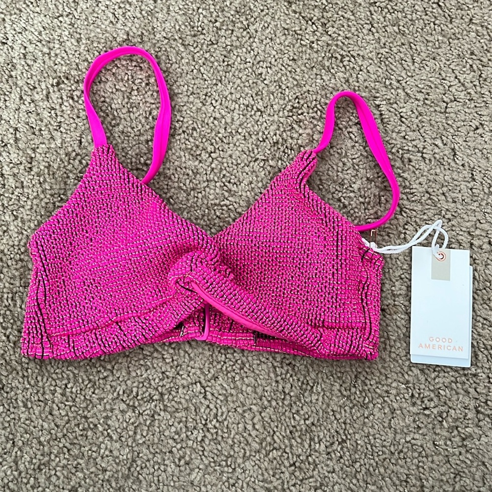 Good American Always Fits Sculpt Bikini Bikini Top, NWT
